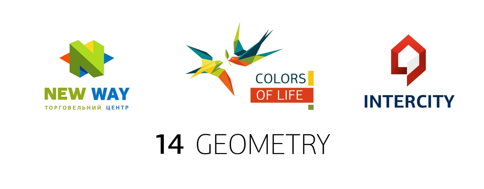 геометрия стиль логотипа, geometry logo style