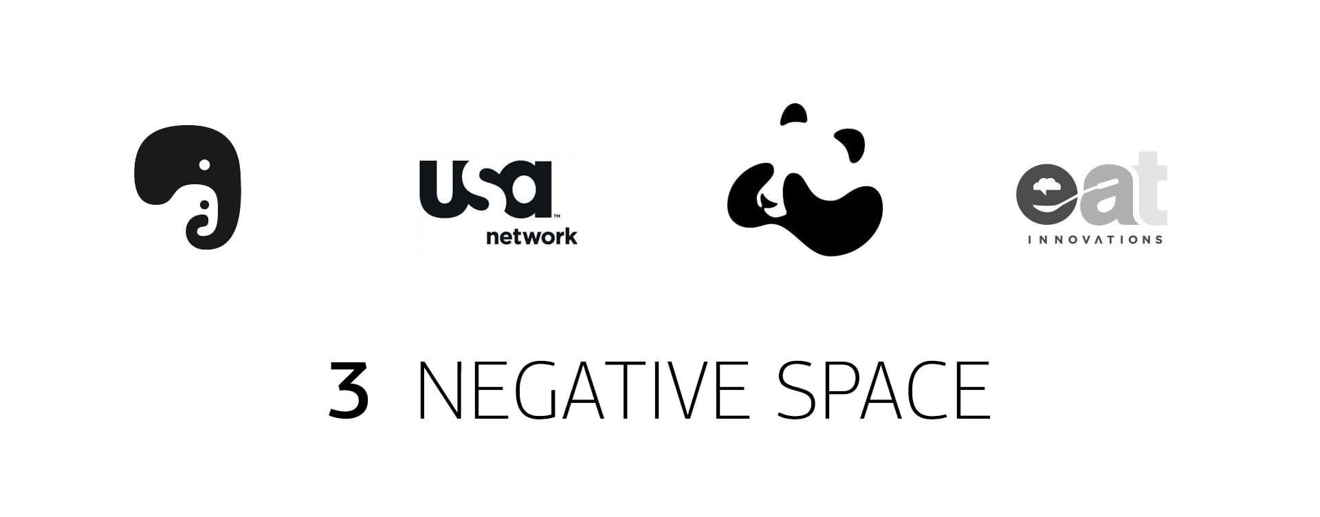 Негативное пространство логотипа negative space logo