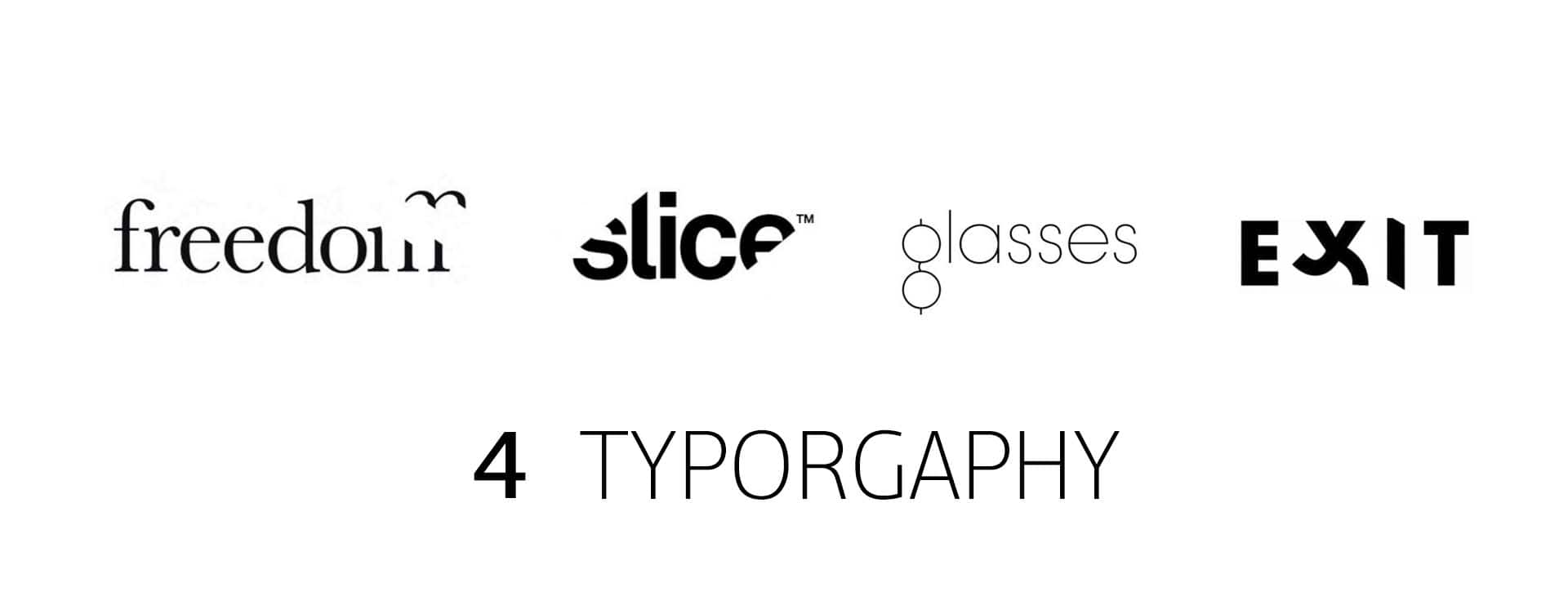 Шрифтовой logo, Typography logo