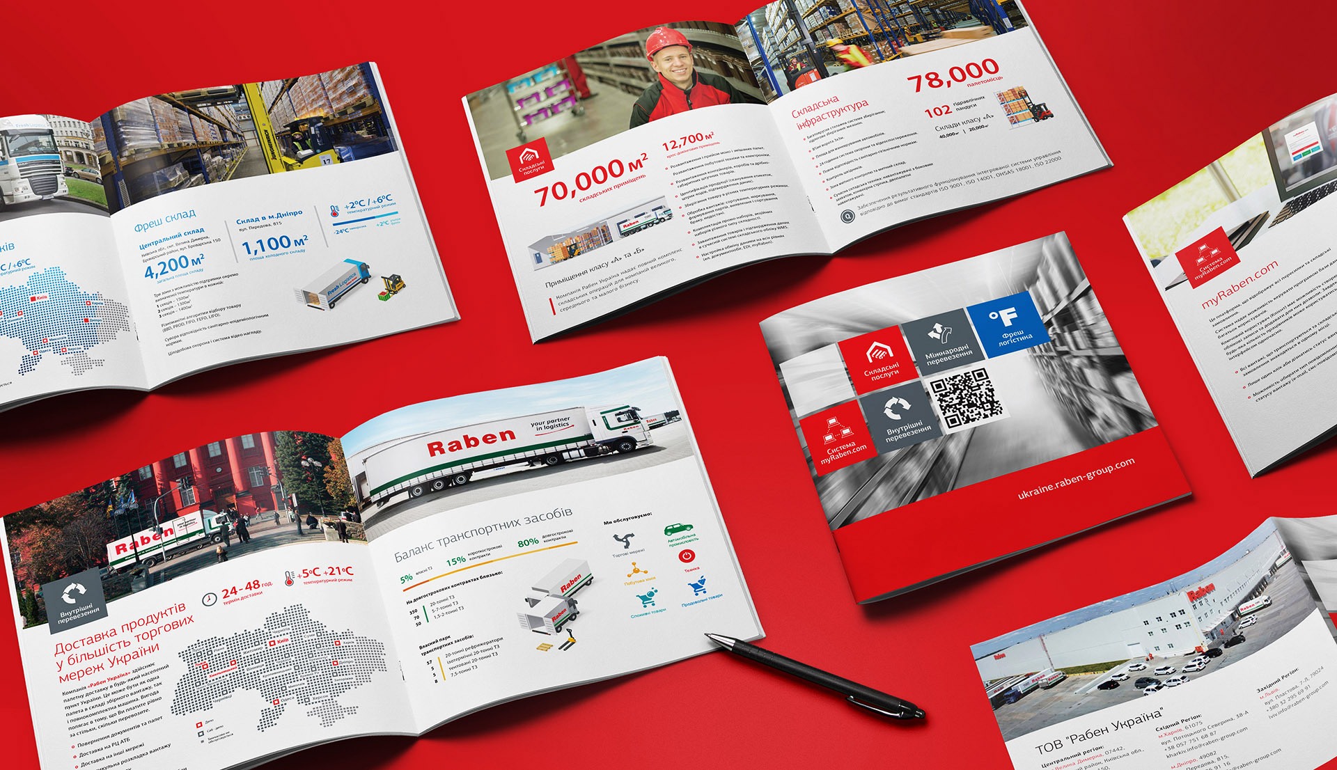 Raben logistic presentation catalogue design