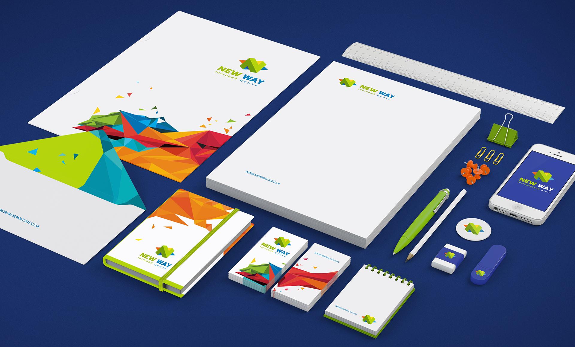 Design of the corporate identity of the shopping center