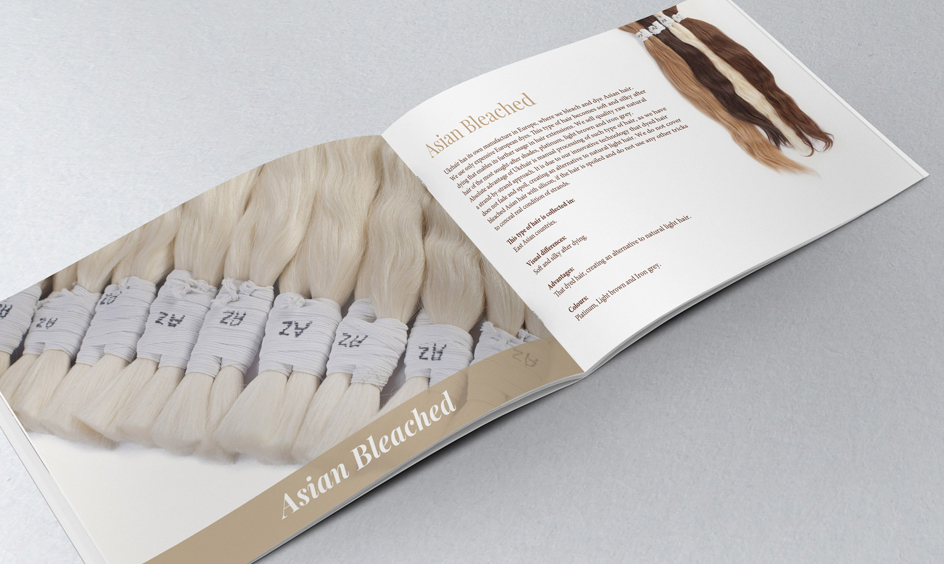 Development дизайна каталога для волос